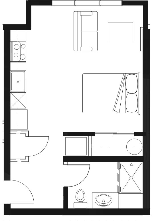 Studio Apartment Floor Plan